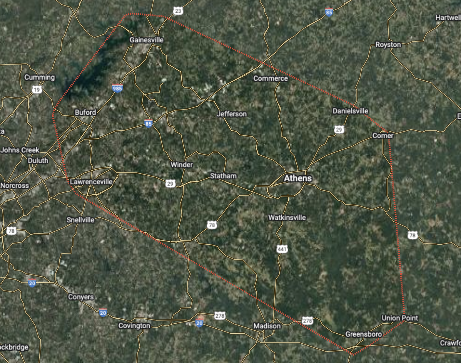 SLAM Plumbing Service Area Map